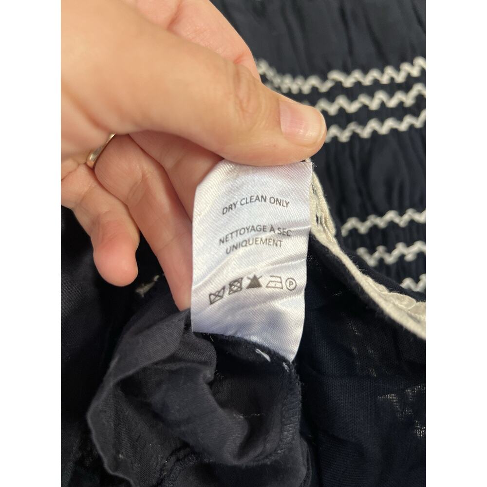 Veronica Beard womens navy/off white Dorian embroidered linen blend jacket NWT S - Picture 13 of 13